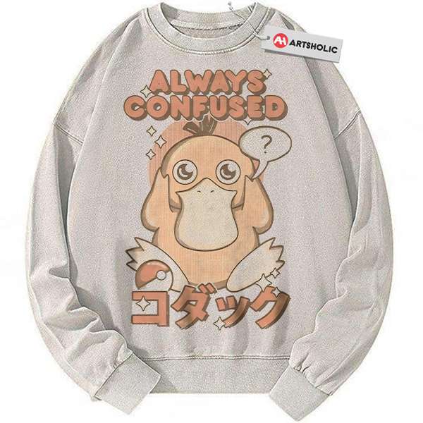 Psyduck Sweatshirt, Pokemon Sweatshirt, Anime Sweatshirt, Vintage Sweatshirt