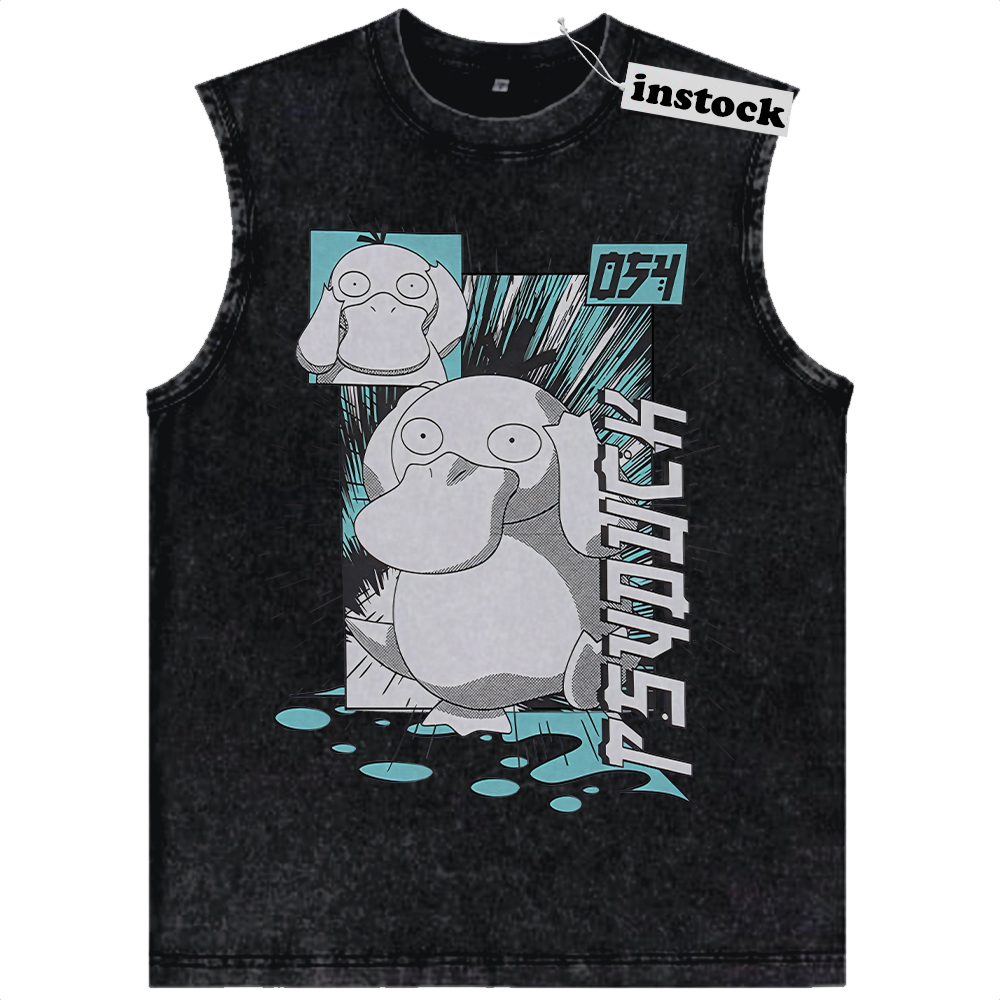 Psyduck Tank Top, Anime Tank Top, Vintage Tank Top