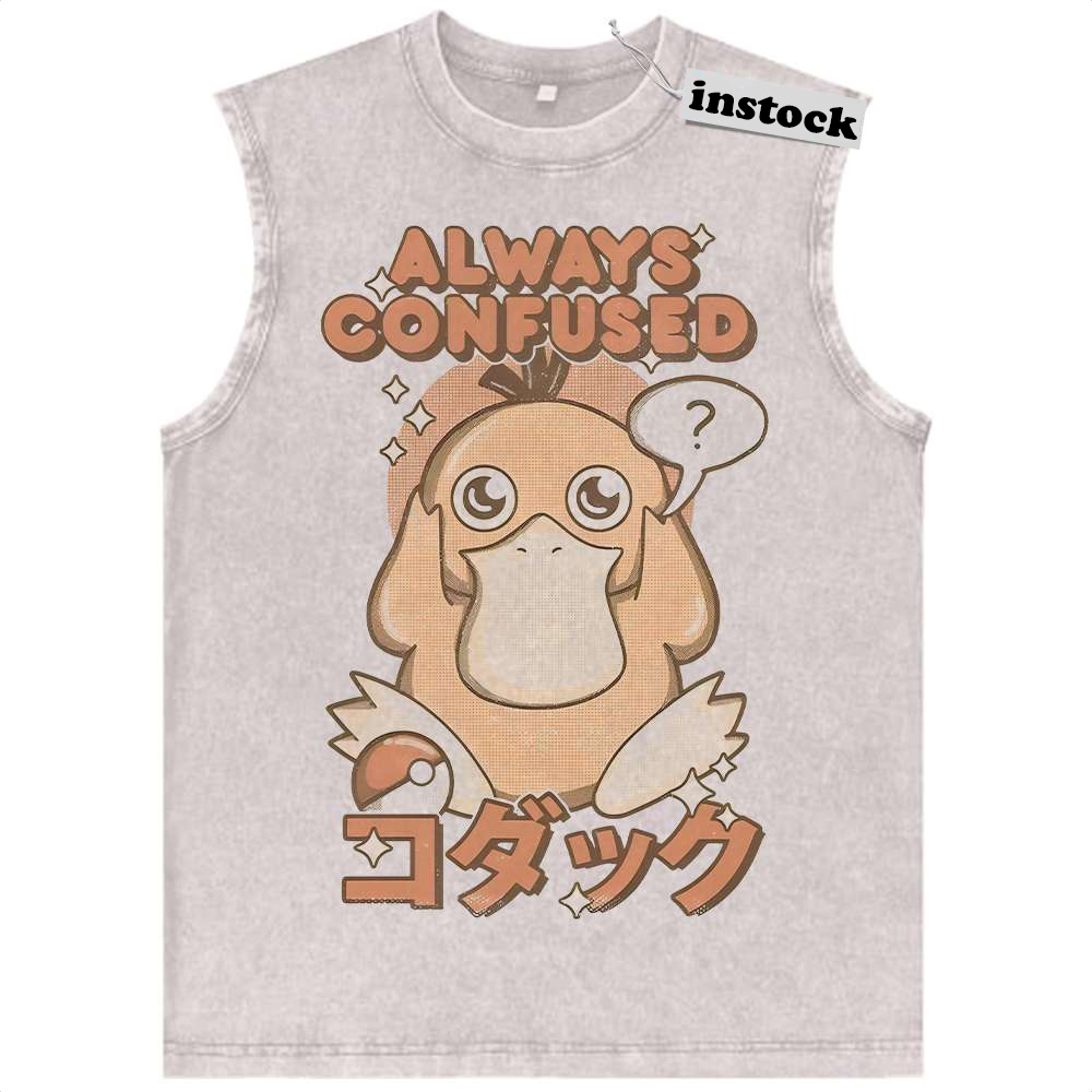 Psyduck Tank Top, Pokemon Tank Top, Anime Tank Top, Vintage Tank Top