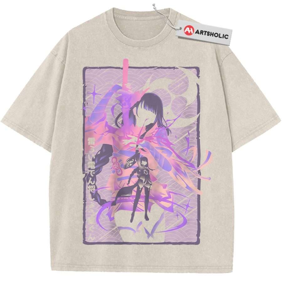 Alternative view of Raiden Shogun Shirt, Genshin Impact Shirt, Game Shirt, Vintage T-Shirt