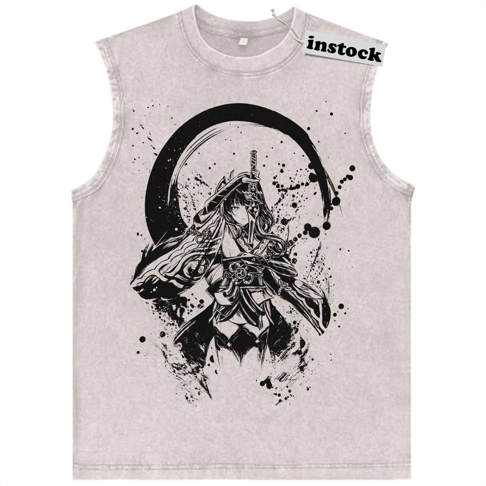 Raiden Shogun Tank Top, Genshin Impact Tank Top, Game Tank Top, Vintage Tank Top