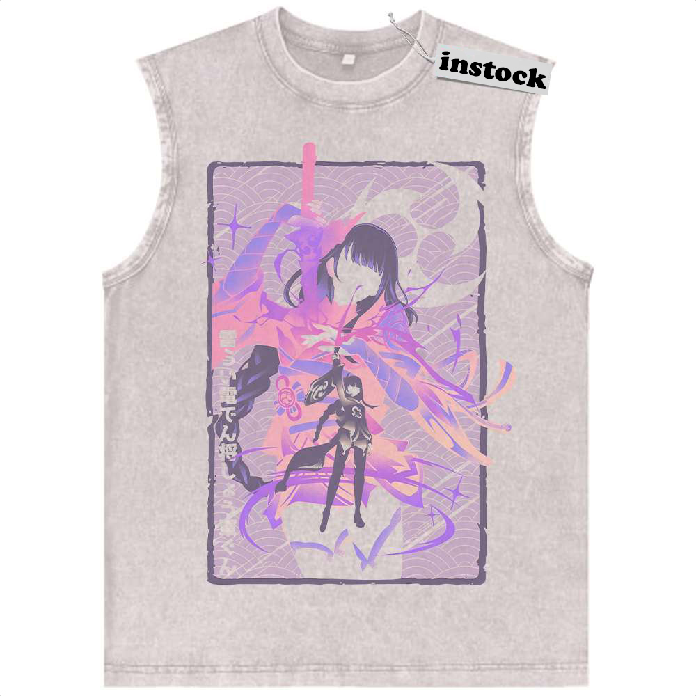 Raiden Shogun Tank Top, Genshin Impact Tank Top, Game Tank Top, Vintage Tank Top