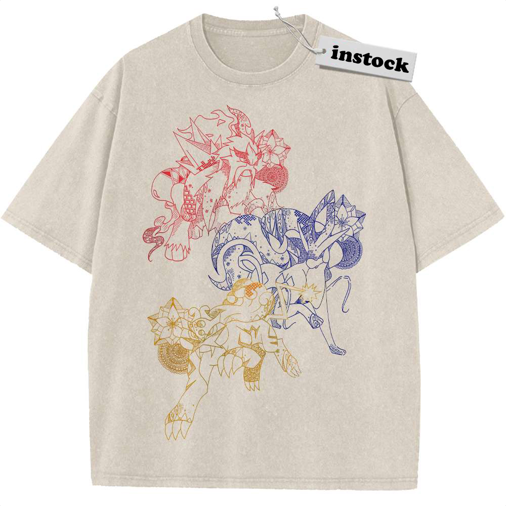 Raikou, Entei, Suicune Shirt,Pokemon shirt, Anime Shirt, Vintage T-Shirt