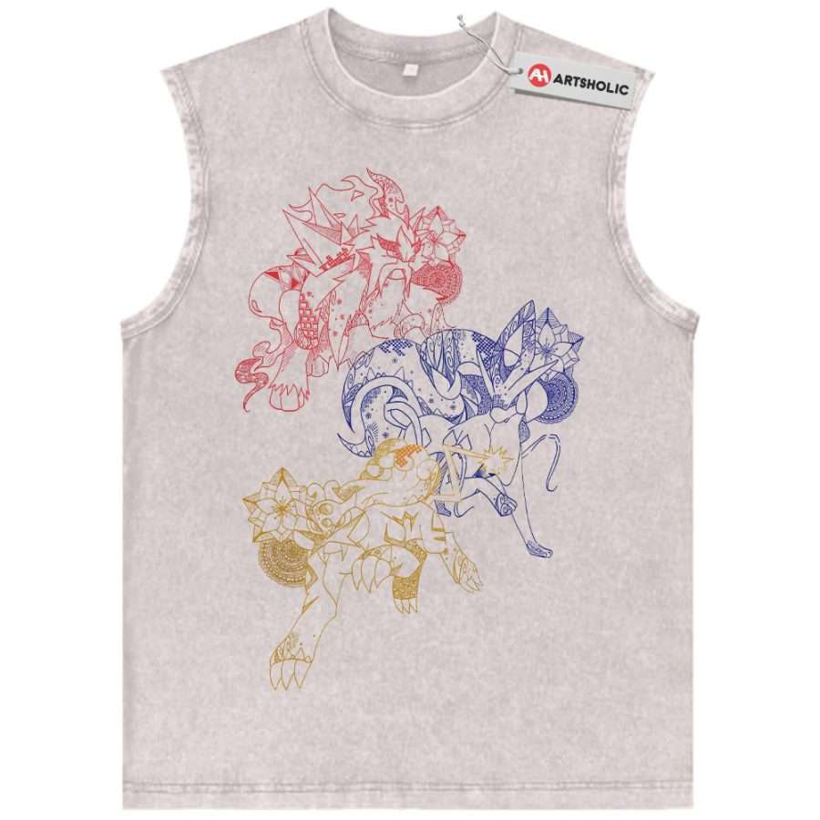 Alternative view of Raikou, Entei, Suicune Tank Top, Pokemon Tank Top, Anime Tank Top, Vintage Tank Top