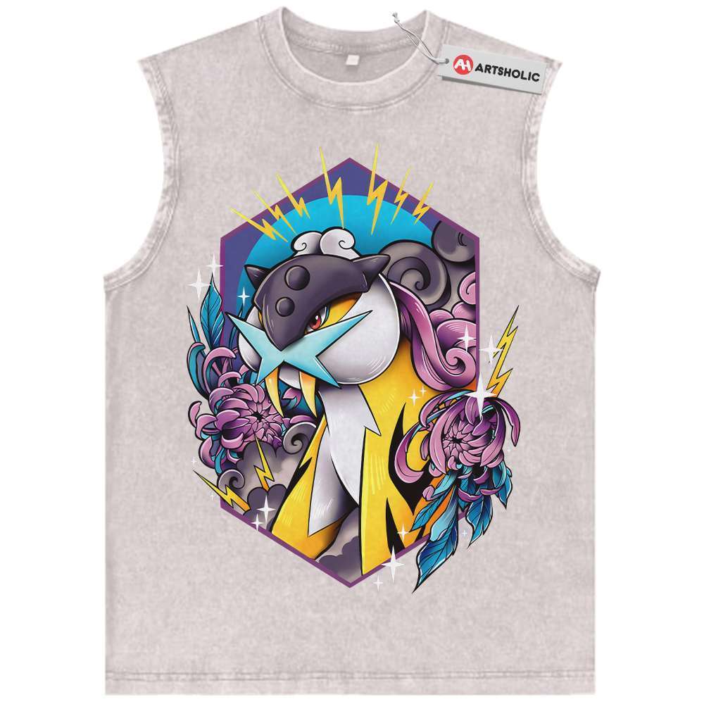 Alternative view of Raikou Tank Top, Pokemon Tank Top, Anime Tank Top, Vintage Tank Top