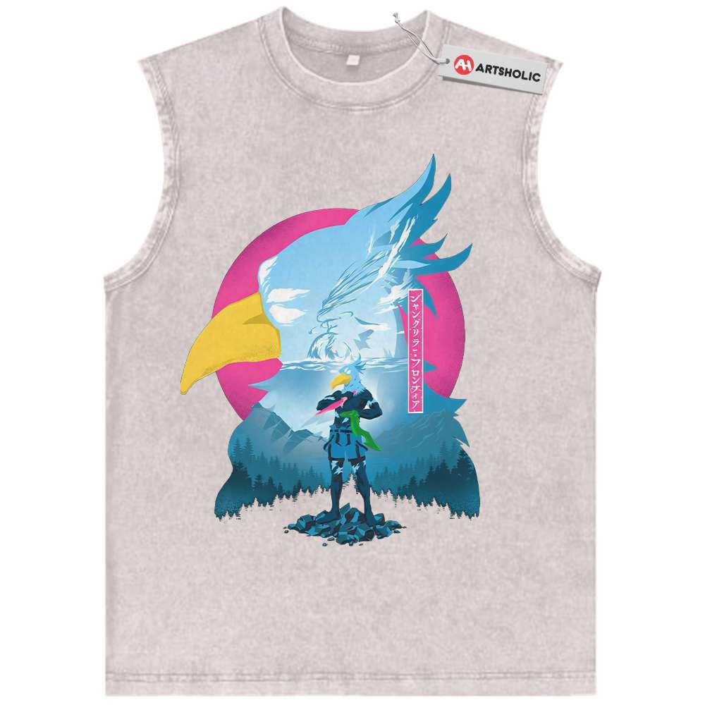 Alternative view of Rakuro Hizutome Tank Top, Shangri-La Frontier Tank Top, Anime Tank Top, Vintage Tank Top
