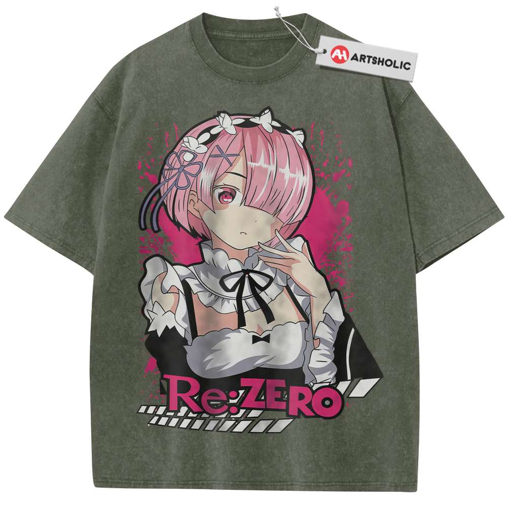 Alternative view of Ram Shirt, Re:Zero Shirt, Anime Shirt, Vintage Tee