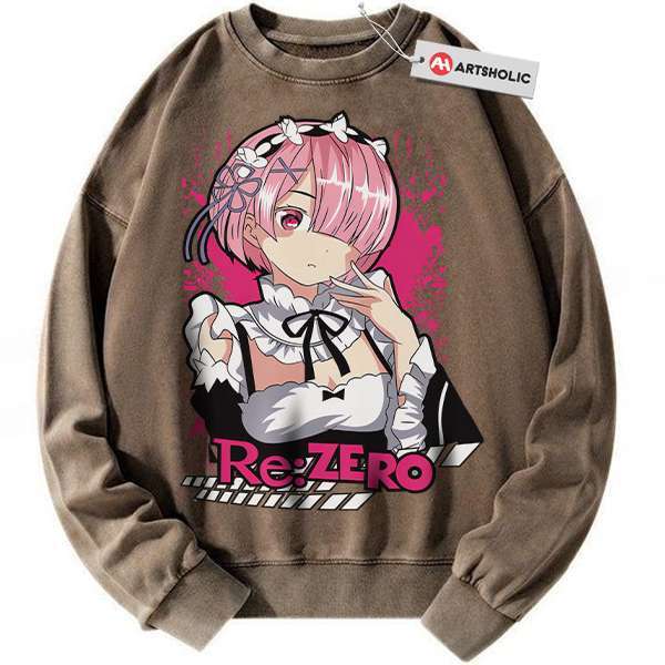 Alternative view of Ram Sweatshirt, Re:Zero Sweatshirt, Anime Sweatshirt, Vintage Sweatshirt