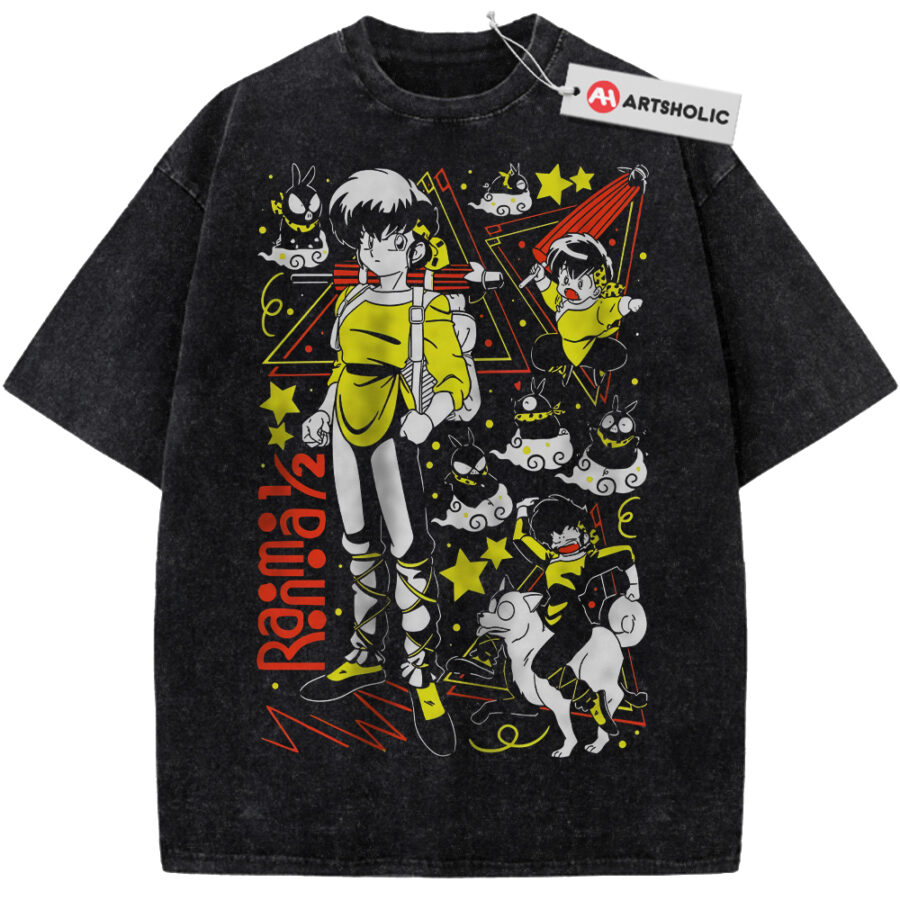 Alternative view of Ranma Saotome Shirt, Ranma 1/2 Shirt, Anime Shirt, Vintage T-Shirt