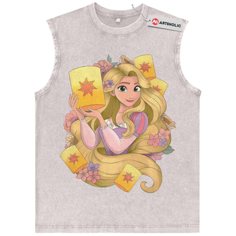 Alternative view of Rapunzel Tank Top, Tangled Tank Top, Animated Tank Top, Vintage Tank Top