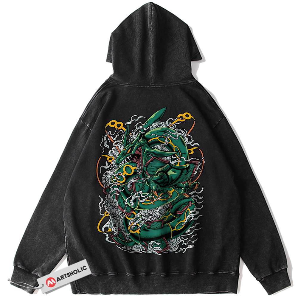 Rayquaza Hoodie, Pokemon Hoodie, Anime Hoodie, Vintage Hoodie