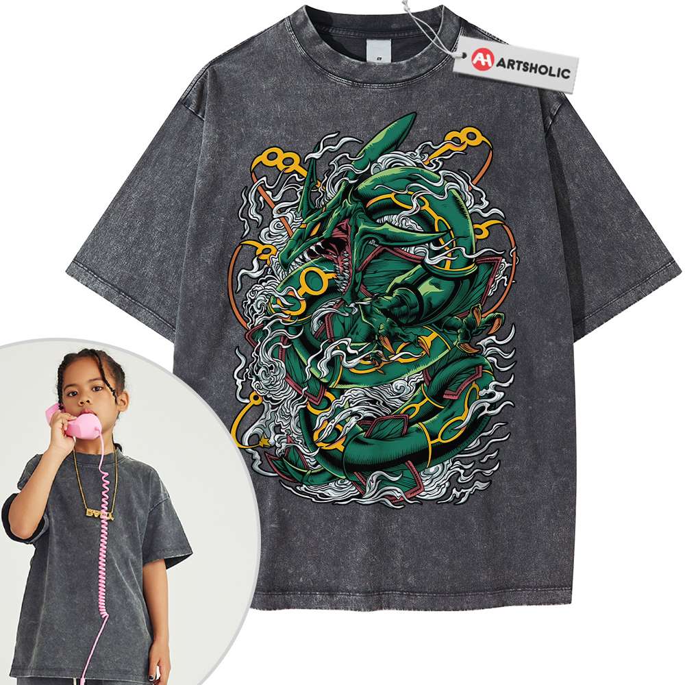 Rayquaza Shirt For Kids, Pokemon Shirt For Kids, Anime Shirt For Kids, Vintage T-Shirt For Kids - Image 6