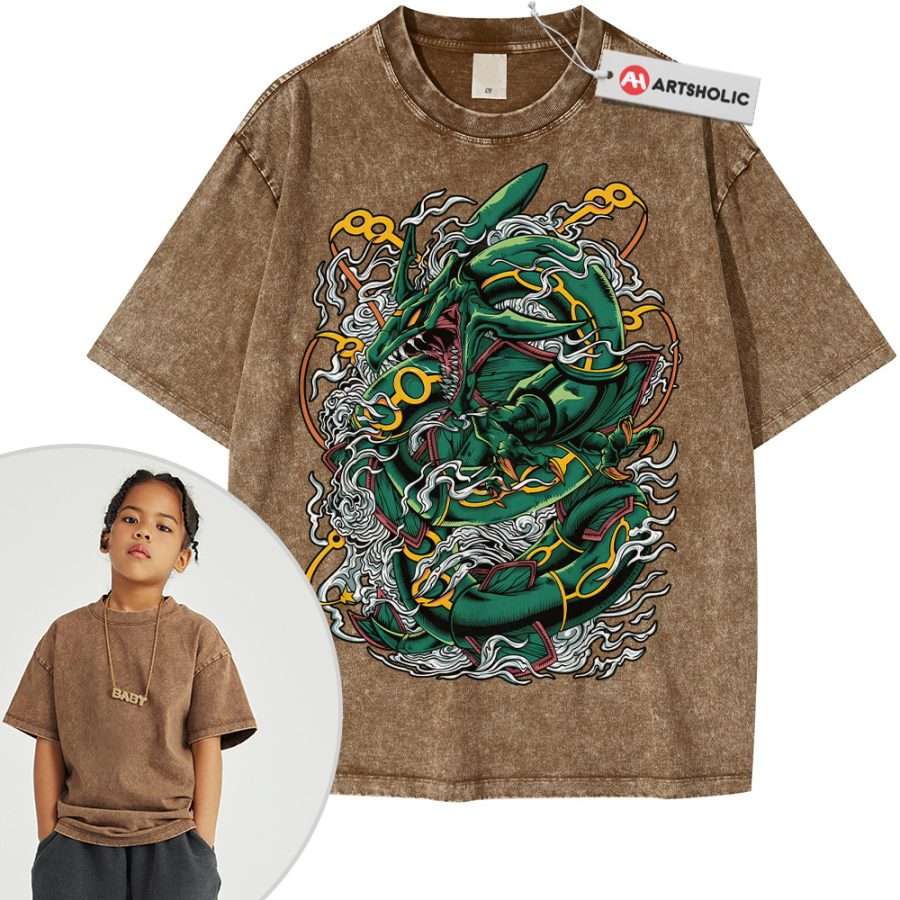 Rayquaza Shirt For Kids, Pokemon Shirt For Kids, Anime Shirt For Kids, Vintage T-Shirt For Kids - Image 9