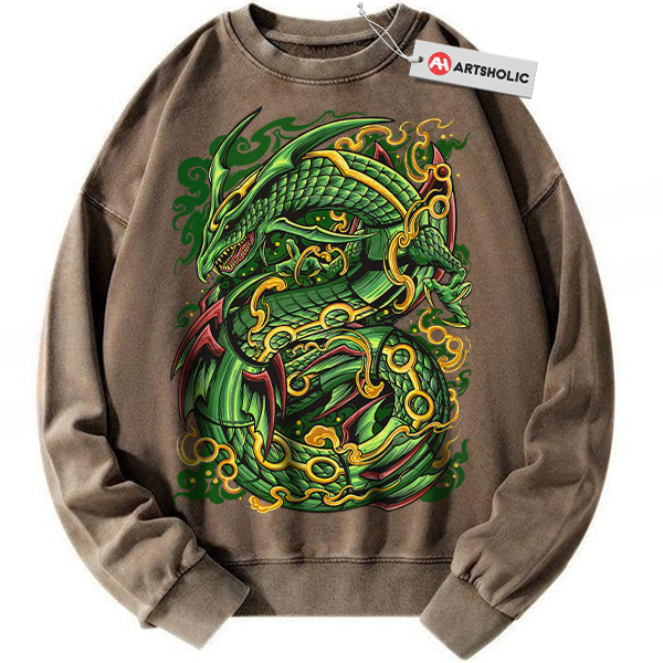 Alternative view of Rayquaza Sweatshirt, Pokemon Sweatshirt, Anime Sweatshirt, Vintage Sweatshirt