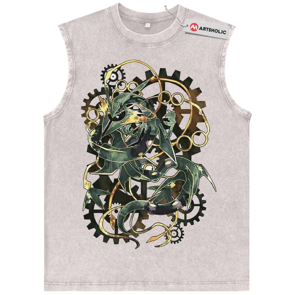Alternative view of Rayquaza Tank Top, Pokemon Tank Top, Anime Tank Top, Vintage Tank Top