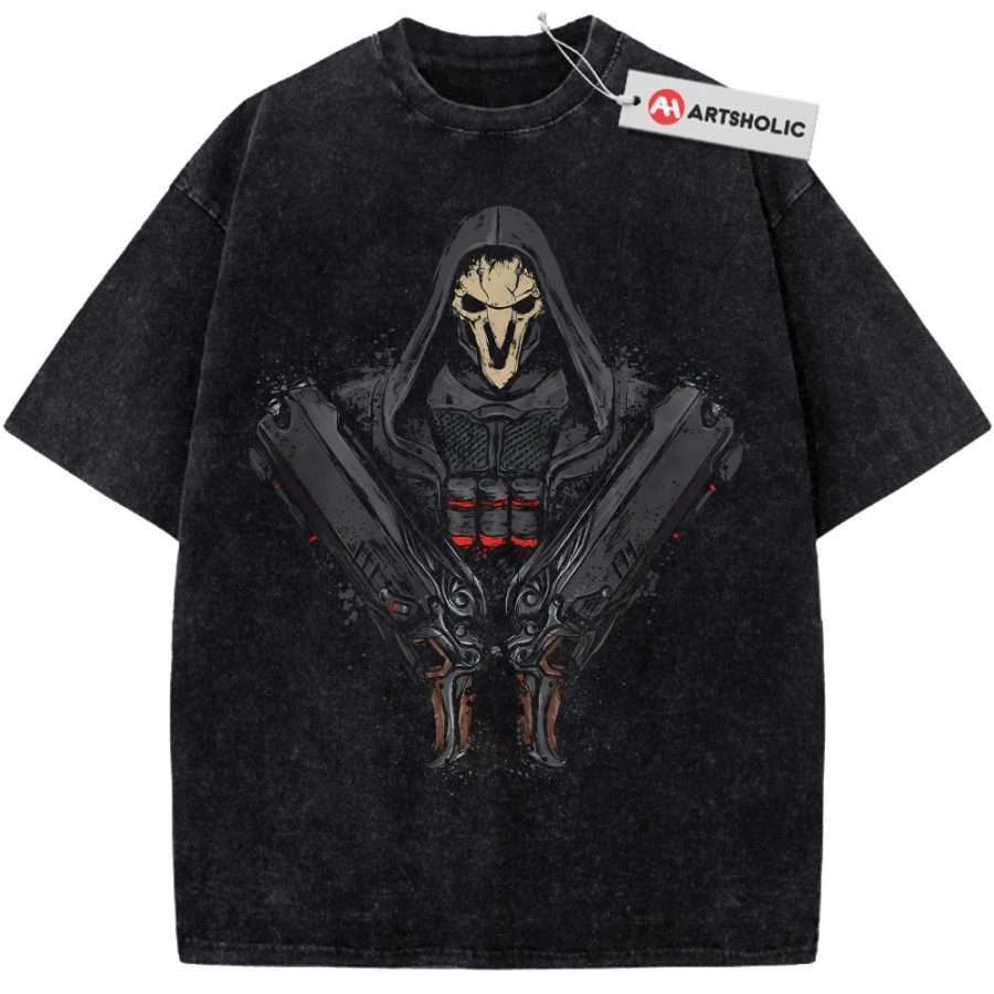 Alternative view of Reaper Shirt, Overwatch Shirt, Game Shirt, Vintage Tee