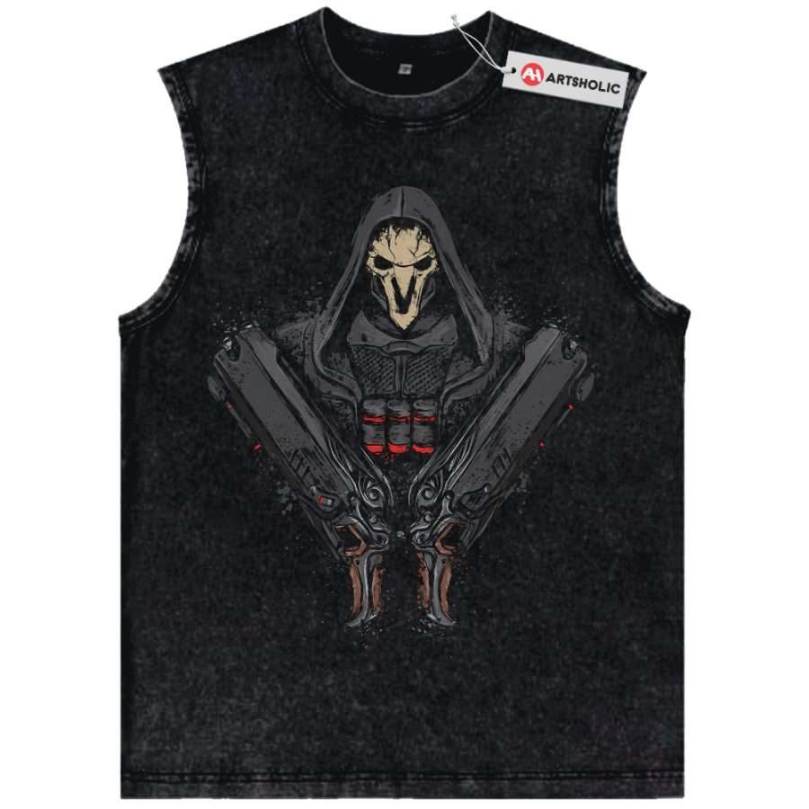 Alternative view of Reaper Tank Top, Overwatch Tank Top, Game Tank Top, Vintage Tank Top