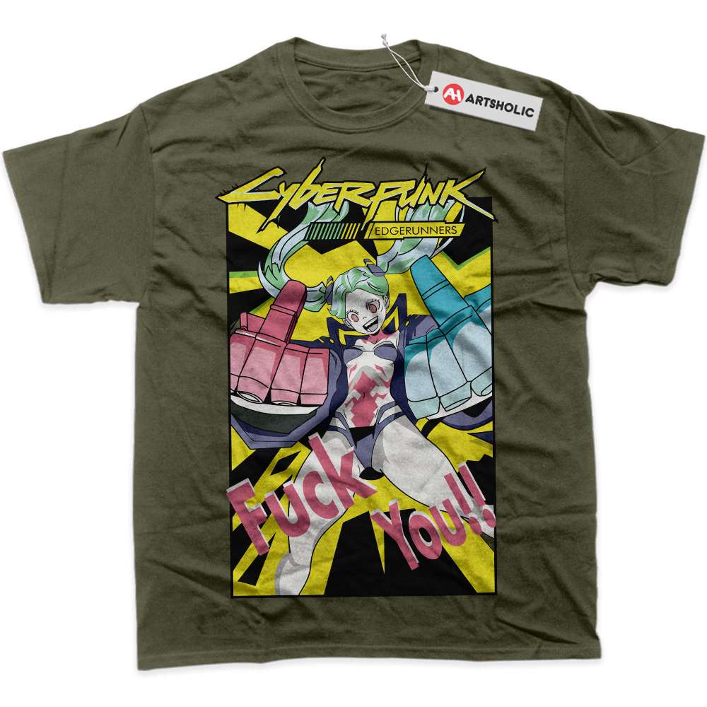 Alternative view of Rebecca Shirt, Cyberpunk: Edgerunners Shirt, Game Shirt, Graphic T-Shirt