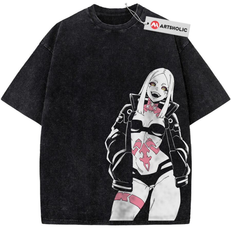 Alternative view of Rebecca Shirt, Cyberpunk: Edgerunners Shirt, Game Shirt, Vintage T-Shirt