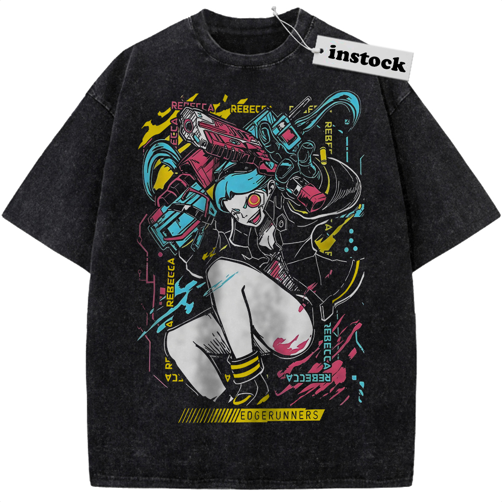 Rebecca Shirt, Cyberpunk: Edgerunners Shirt, Game Shirt, Vintage Tee