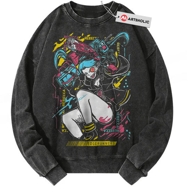 Rebecca Sweatshirt, Cyberpunk: Edgerunners Sweatshirt, Game Sweatshirt, Vintage Sweatshirt