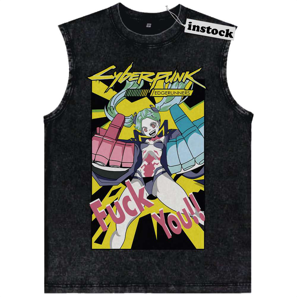 Rebecca Tank Top, Cyberpunk: Edgerunners Tank Top, Game Tank Top, Vintage Tank Top