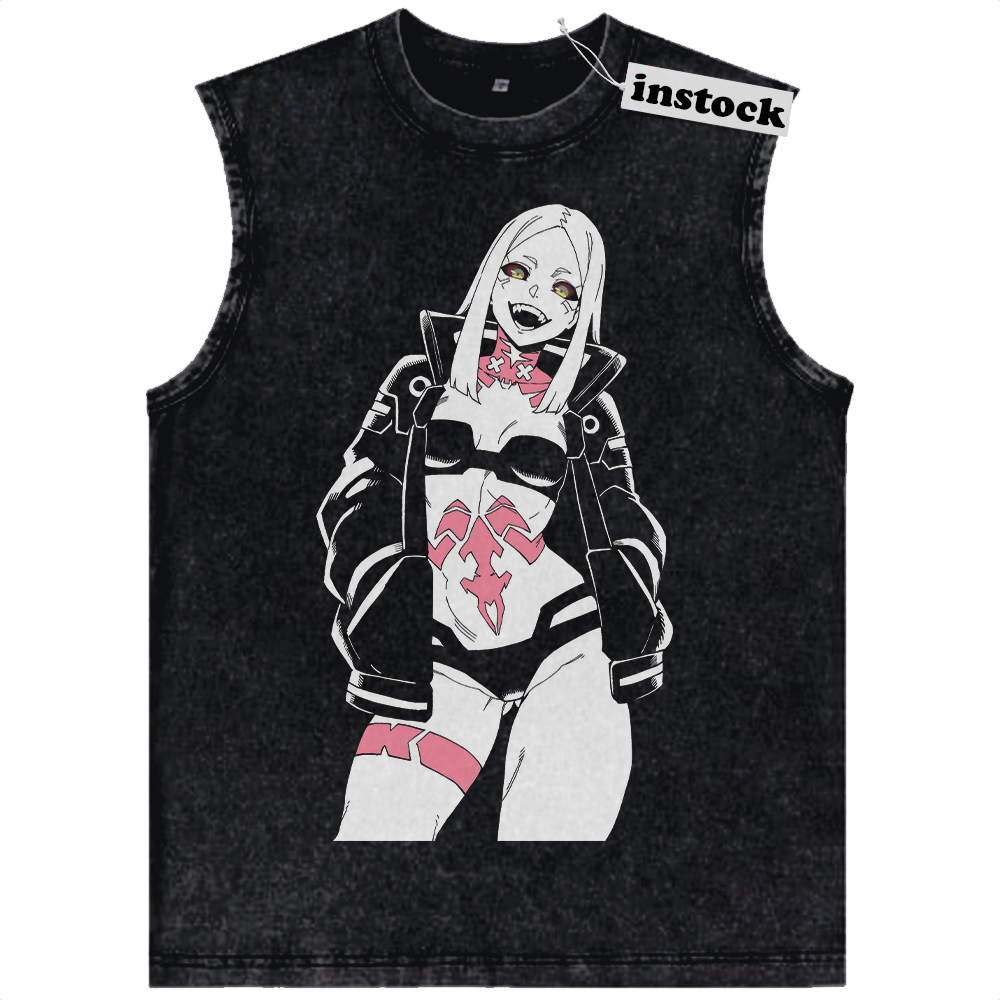Rebecca Tank Top, Cyberpunk: Edgerunners Tank Top, Game Tank Top, Vintage Tank Top
