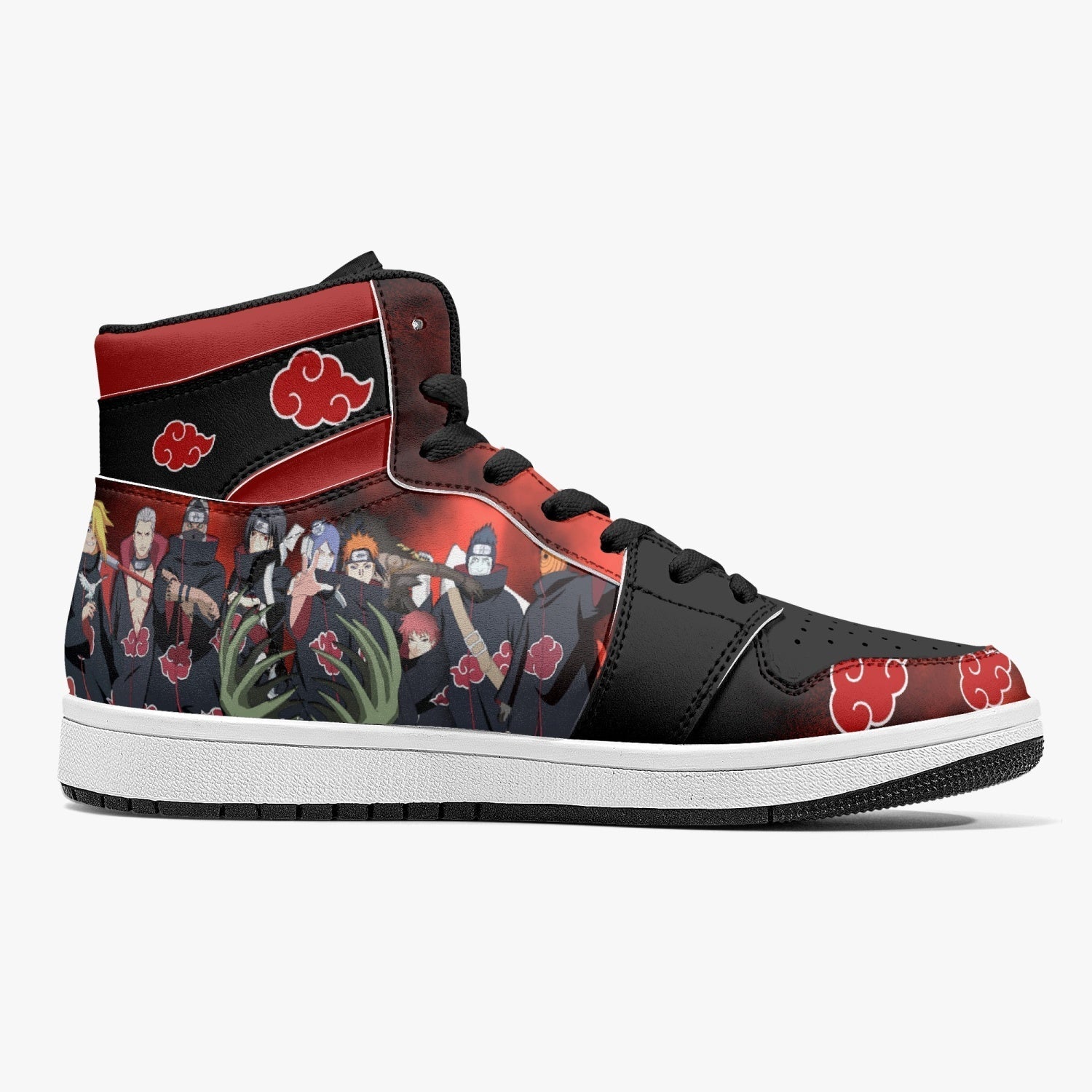 Alternative view of Red Cloud Members Ninja Custom Sneaker Mid 1 Basketball Shoes - Otaku Hall