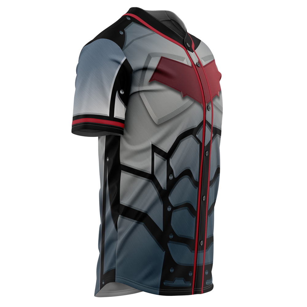 Alternative view of Red Hood Cosplay DC Comics Custom Baseball Jersey - Otaku Hall