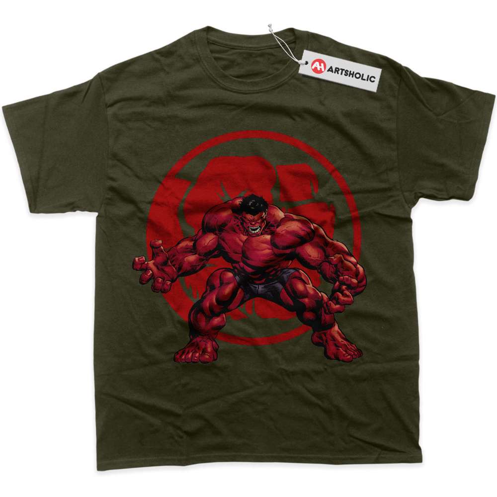 Alternative view of Red Hulk Shirt, Marvel Comics Shirt, Graphic Tee