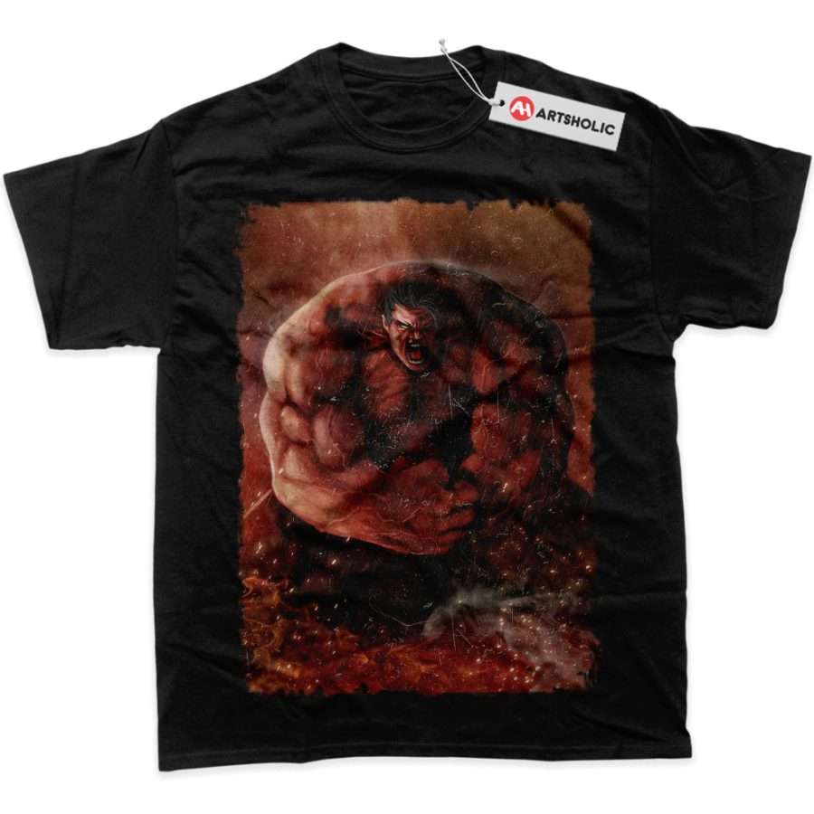 Alternative view of Red Hulk Shirt, Marvel Comics Shirt, Graphic Tee