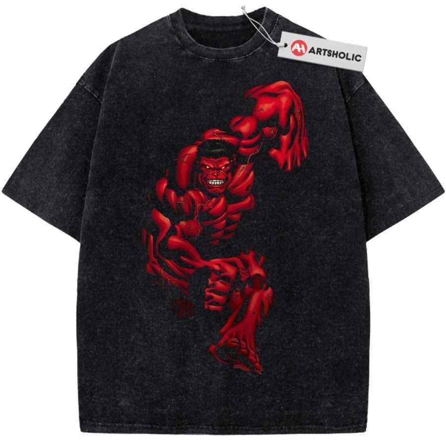 Alternative view of Red Hulk Shirt, Marvel Comics Shirt, Vintage Tee