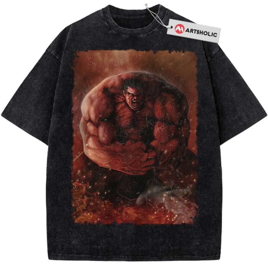 Alternative view of Red Hulk Shirt, Marvel Comics Shirt, Vintage Tee