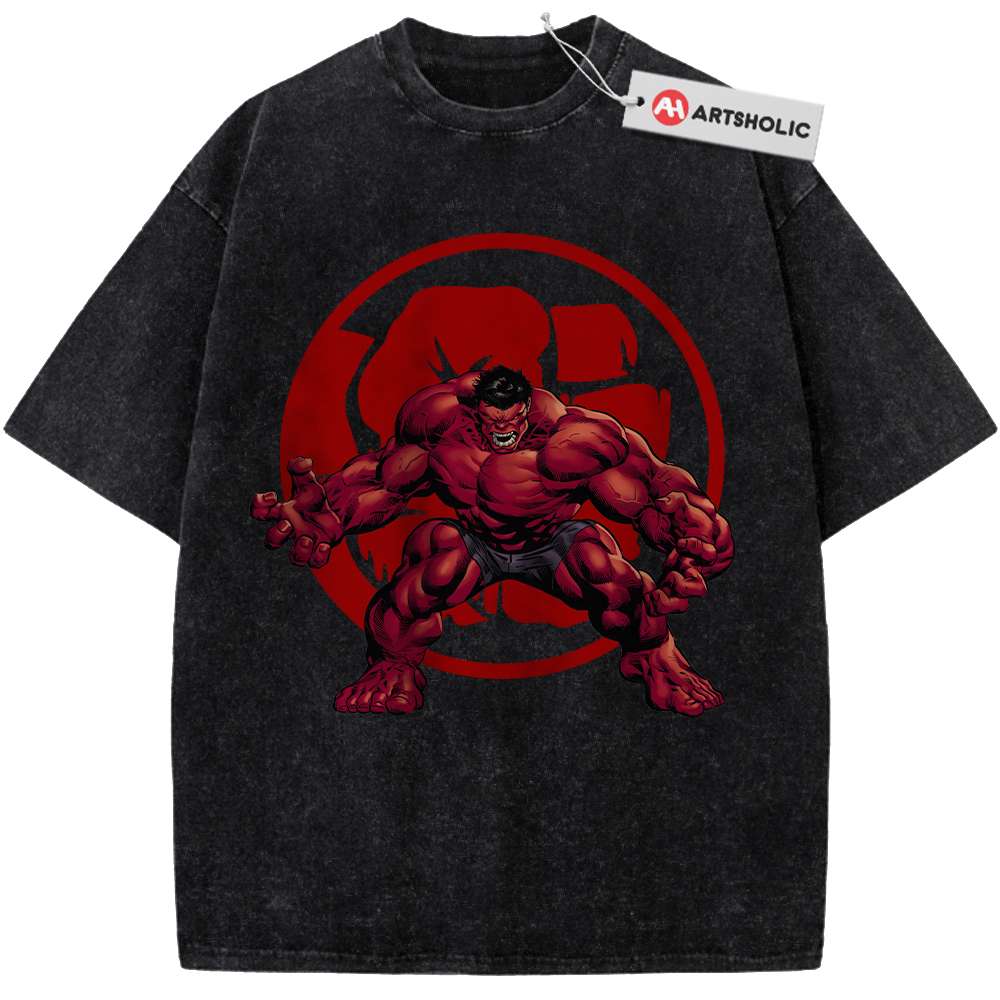 Alternative view of Red Hulk Shirt, Marvel Comics Shirt, Vintage Tee