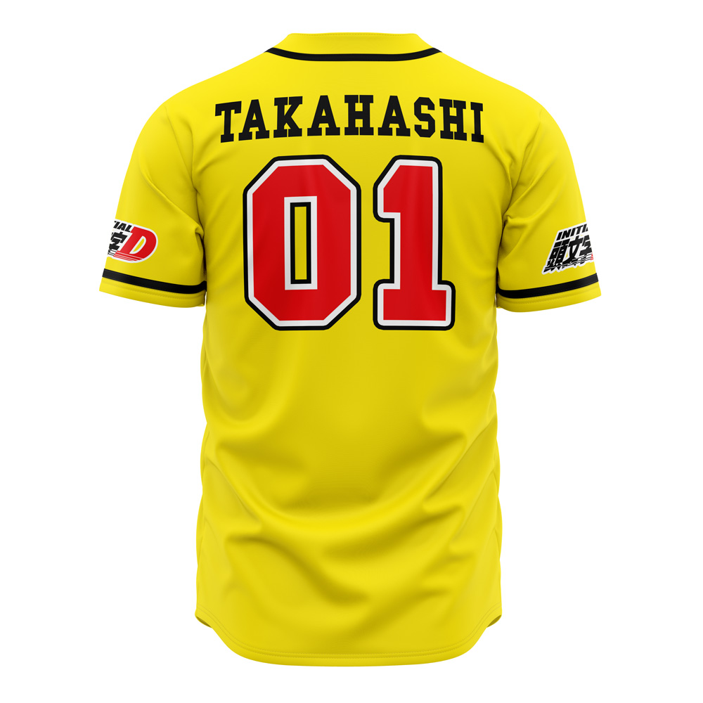 Alternative view of Red Suns Initial D Baseball Jersey