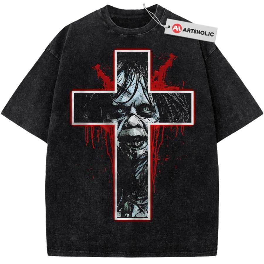 Alternative view of Regan MacNeil Shirt, The Exorcist Shirt, Halloween Shirt, Horror Shirt, Vintage Tee