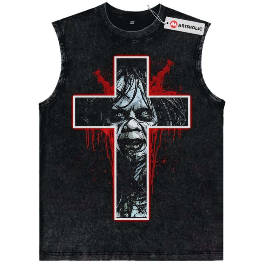 Alternative view of Regan MacNeil Tank Top, The Exorcist Tank Top, Halloween Tank Top, Horror Tank Top, Vintage Tank Top
