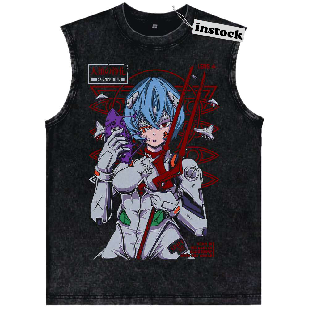 Rei Ayanami Tank Top, Neon Genesis Evangelion Tank Top, Anime Tank Top, Vintage Tank Top