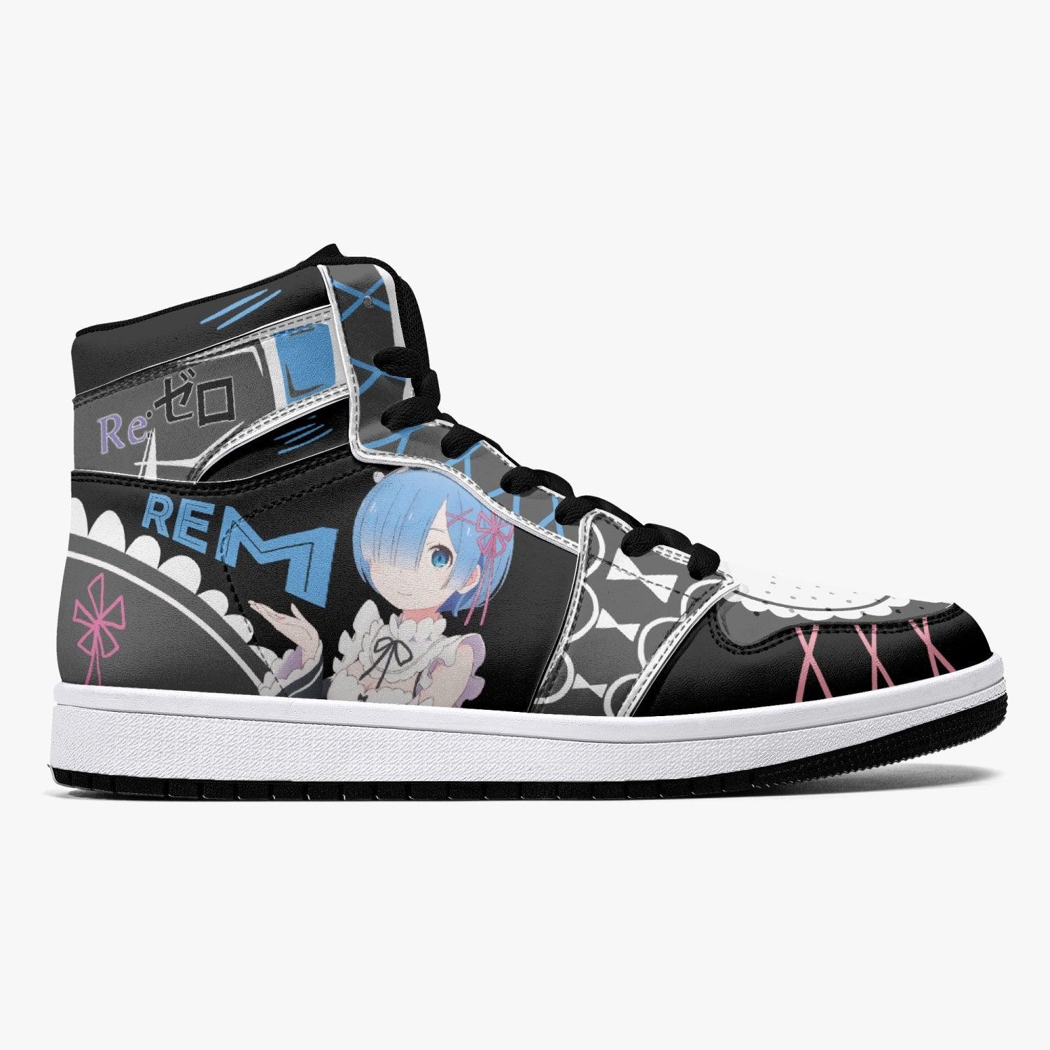 Rem and Ram ReZero Custom Sneaker Mid 1 Basketball Shoes - Otaku Hall