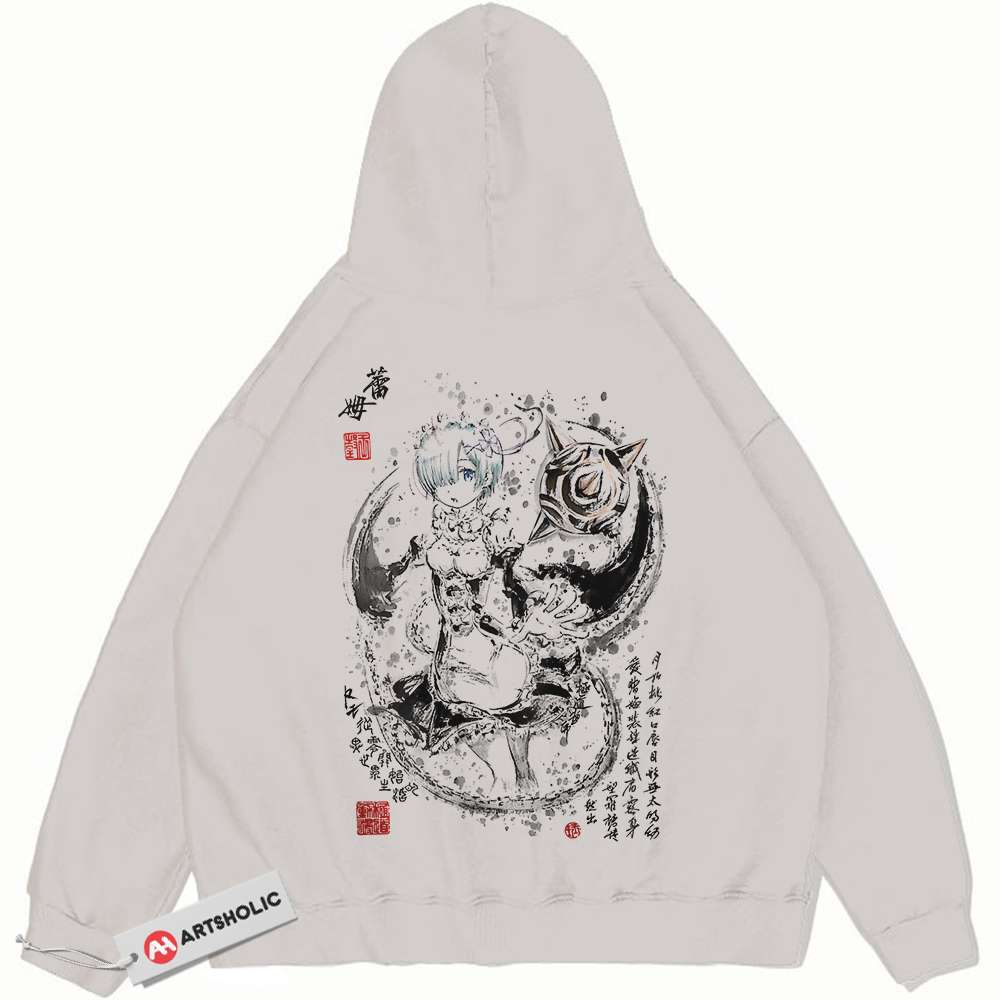 Rem Hoodie, Re:Zero Hoodie, Anime Hoodie, Vintage Hoodie