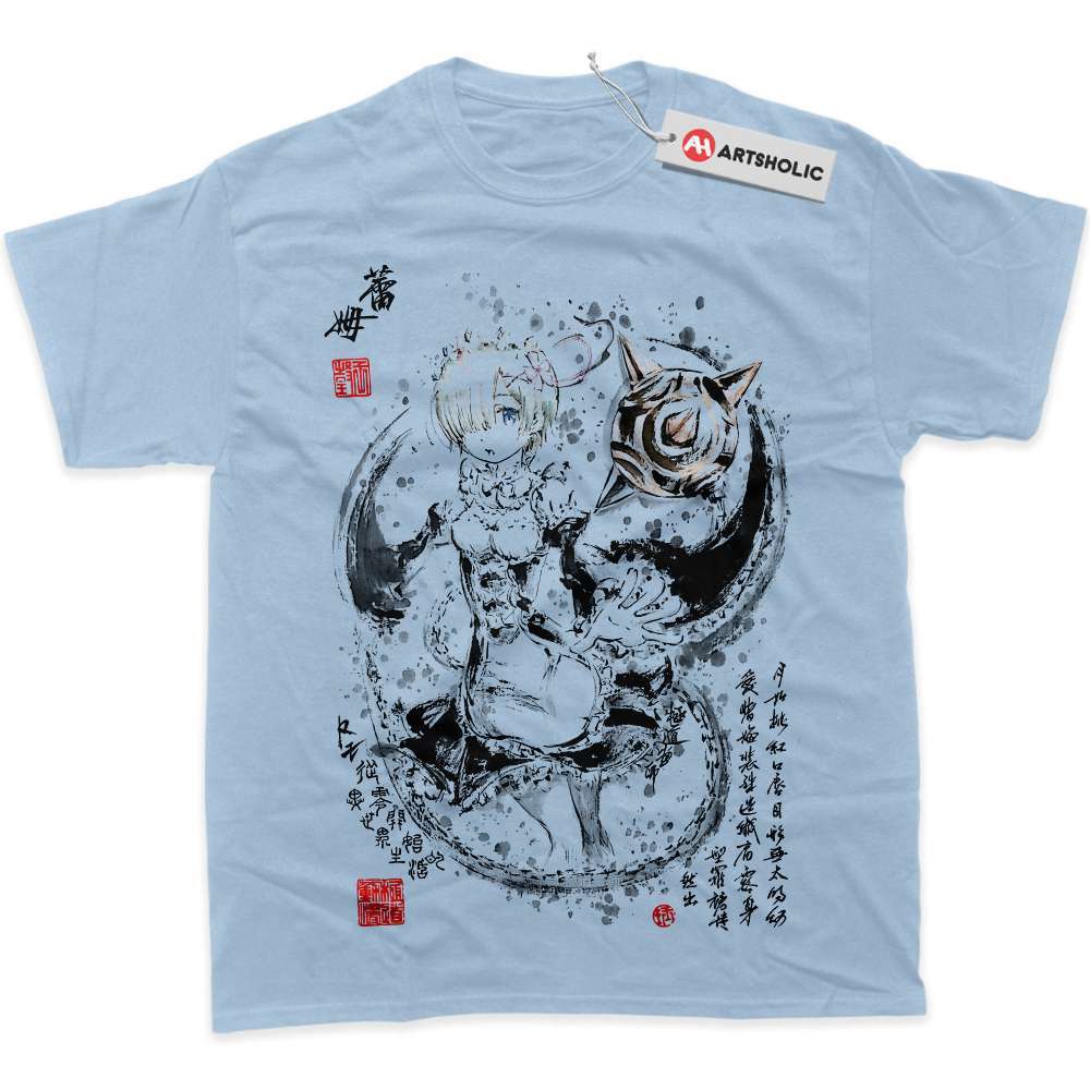 Alternative view of Rem Shirt, Re:Zero Shirt, Anime Shirt, Graphic Tee