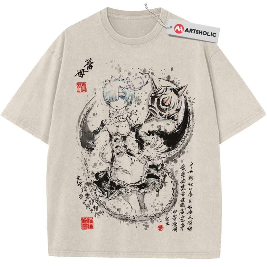 Alternative view of Rem Shirt, Re:Zero Shirt, Anime Shirt, Vintage Tee