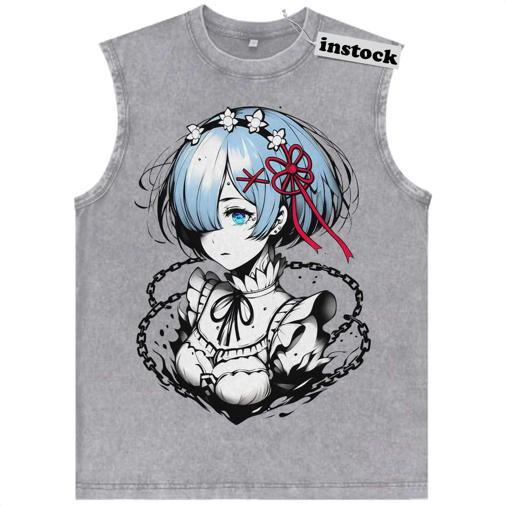 Rem Tank Top, Re:Zero Tank Top, Anime Tank Top, Vintage Tank Top