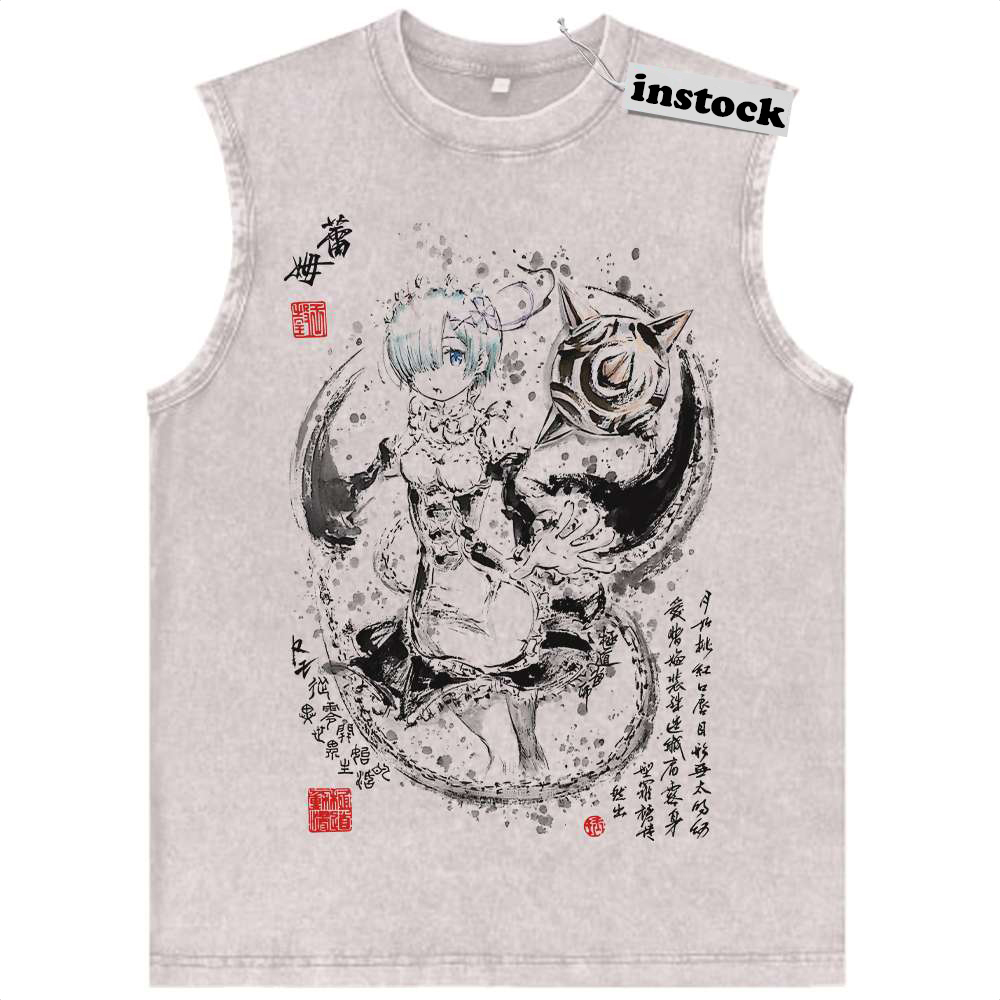 Rem Tank Top, Re:Zero Tank Top, Anime Tank Top, Vintage Tank Top