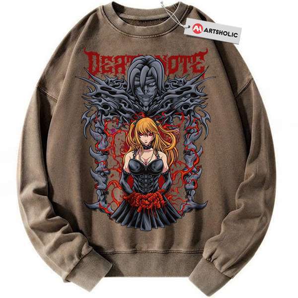 Alternative view of Rem vs Misa Amane Sweatshirt, Death Note Sweatshirt, Anime Sweatshirt, Vintage Sweatshirt