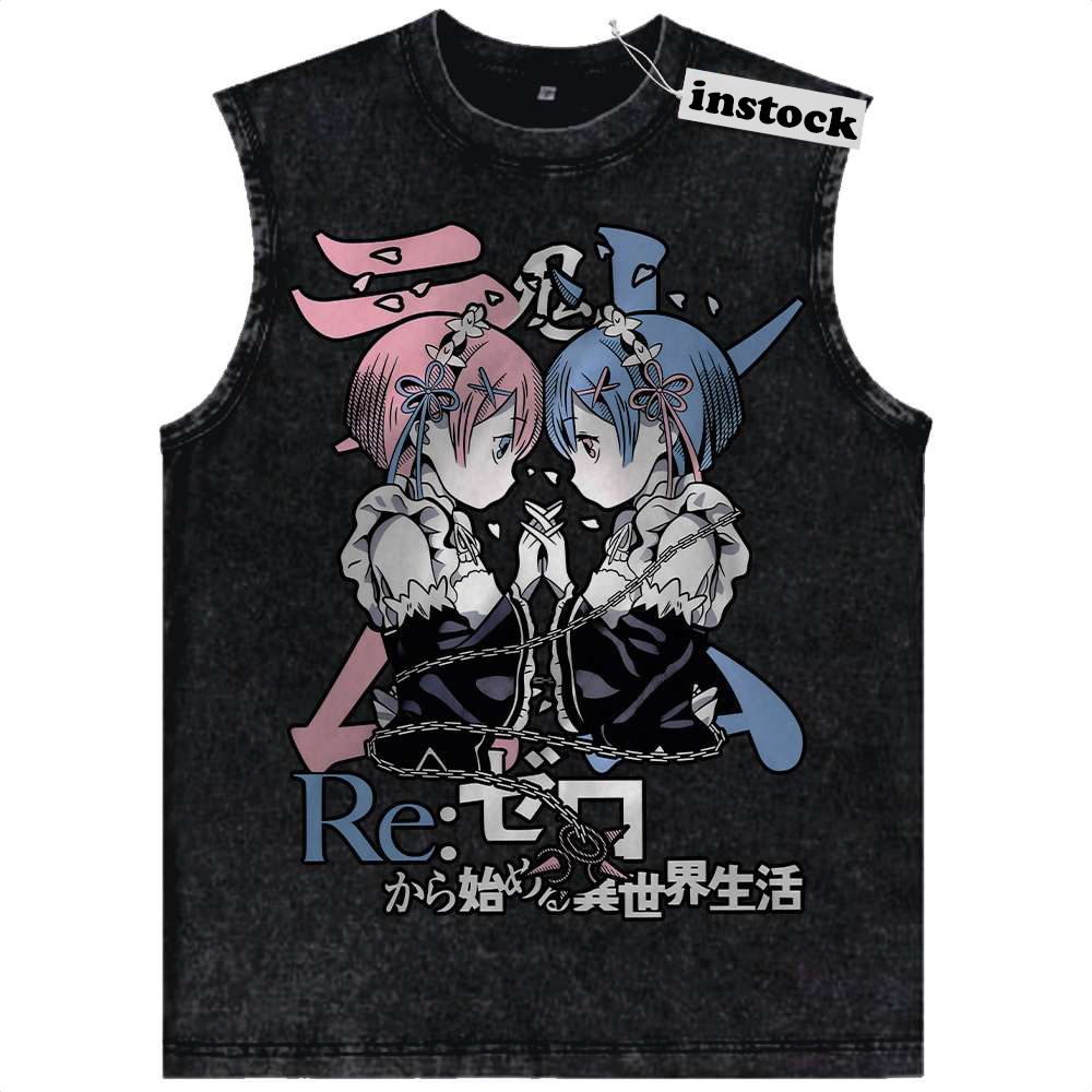 Rem vs Ram Tank Top, Re:Zero Tank Top, Anime Tank Top, Vintage Tank Top