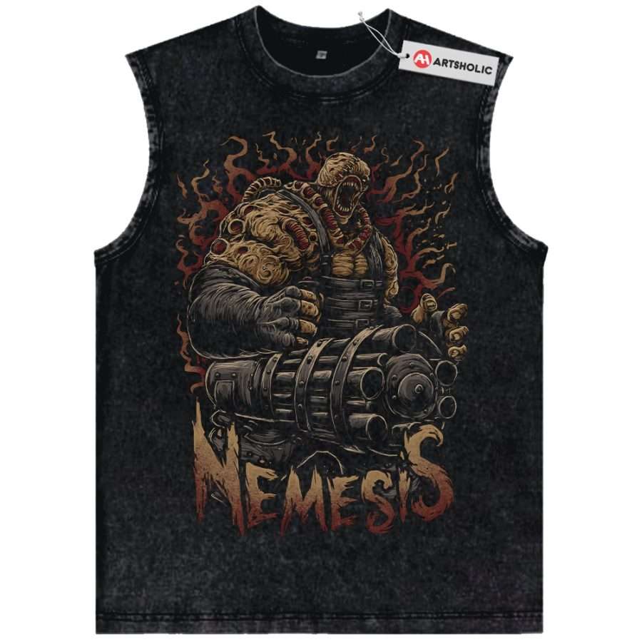 Alternative view of Resident Evil 3: Nemesis Tank Top, Game Tank Top, Vintage Tank Top