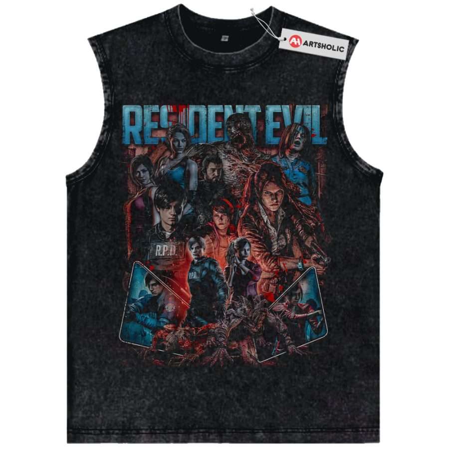 Alternative view of Resident Evil Tank Top, Game Tank Top, Vintage Tank Top