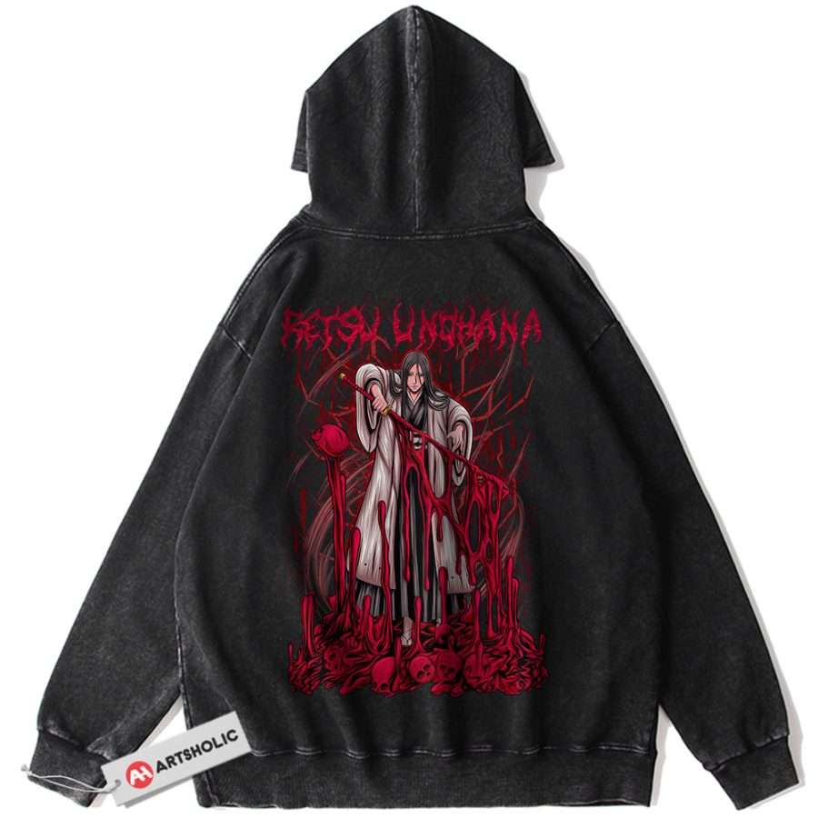 Alternative view of Retsu Unohana Hoodie, Bleach Hoodie, Anime Hoodie, Vintage Hoodie