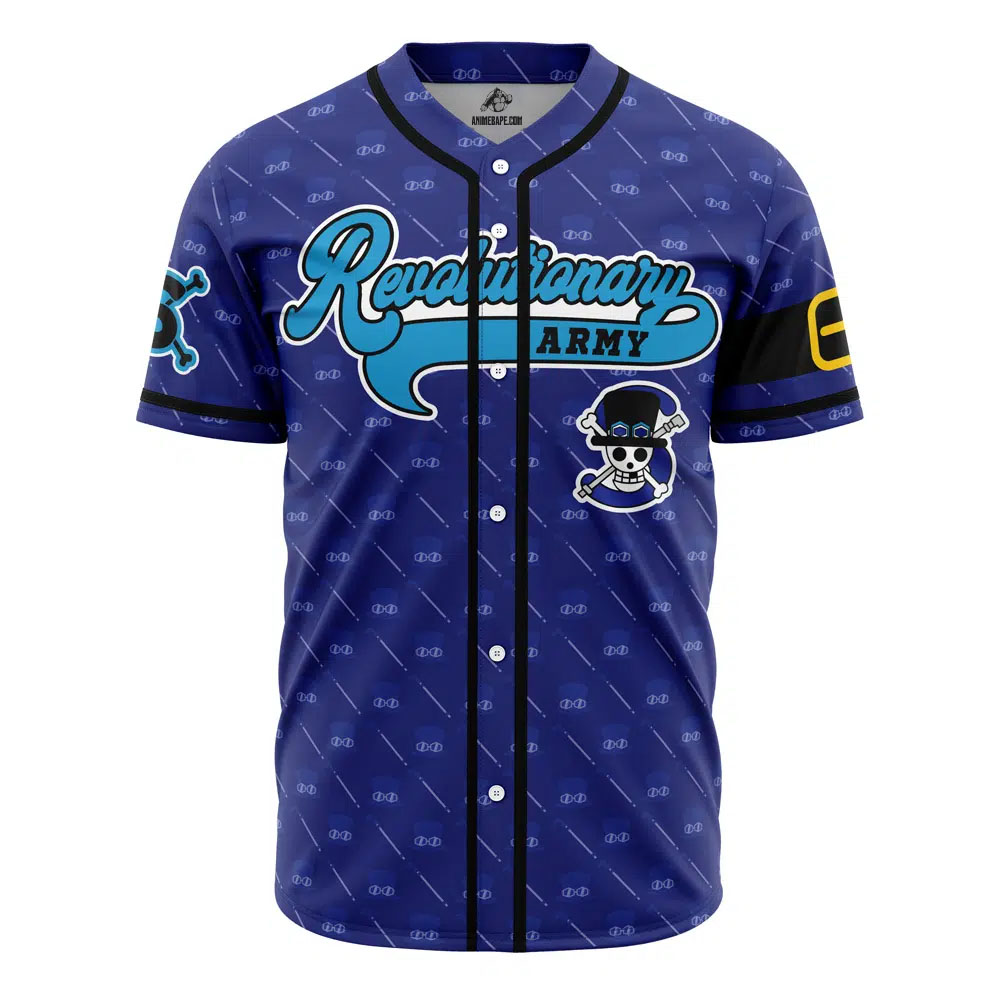 Revolutionary Army Sabo One Piece Custom Baseball Jersey - Otaku Hall